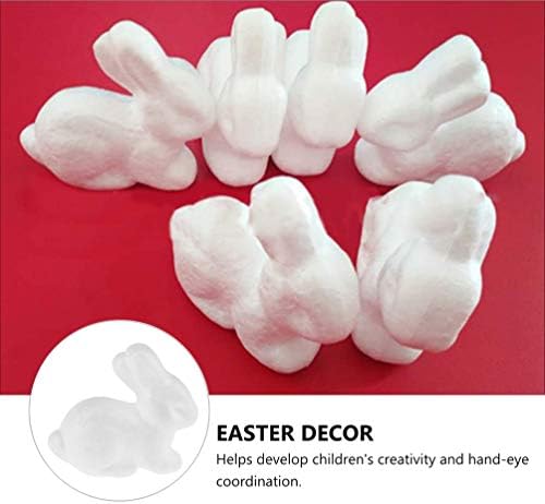 Valiclud Home Decor 20pcs Велигденска пена зајаци бело празно полистирен мазен зајаче DIY боја занает украс за игра со јајца пролетен