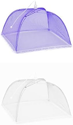 Чаша и организатор -чадор за чадор за шатори за храна, пикник -мрежа 2 купола голема нето кујна ， контејнери за складирање на стакло за