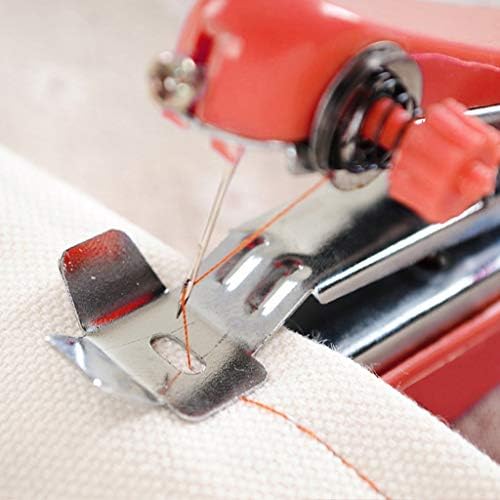 Рачна машина за шиење, мини преносна електрична машина за шиење за почетници возрасни, лесен за употреба и брз бод погоден за облека, ткаенини,