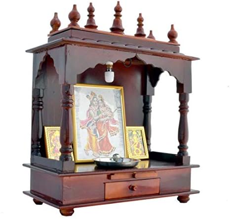 Девиом Индиски извоз LED лесен домашен храм/Поја Мандир/Дрвен храм/Храмот за дома/Мандап