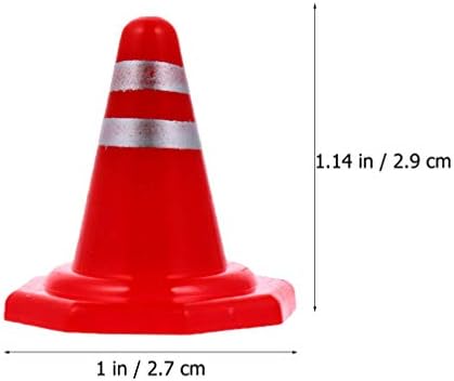 12 парчиња минијатурни пластични сообраќајни конуси Обука за блокирање на патни мини сообраќајни знаци на паркирање на полето за паркирање