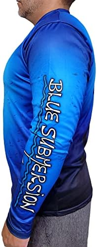 Сина кошула за риболов со долга ракав УВ Сонце заштита UPF 40+ Облека за мажи и жени