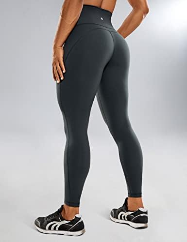 Крц јога улти -сува вежба за тренингот за жени 25 '' - високи панталони со јога 7/8 атлетски трчање фитнес салата за теретани