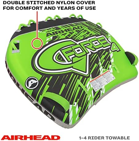 Airhead G-Force, 1-4 Rider Towable Tube за пловење, достапни опции за повеќекратни големини