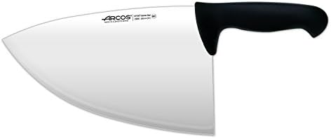 Arcos Nitrum Steak Steak Cleaver Butcher Knife - 10 Сечило - Полипропилен црна рачка - сребрена - индикатори за боја за идентификација