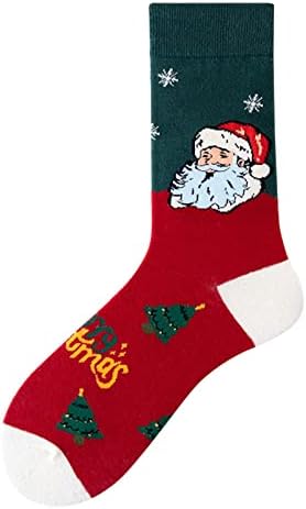 Мажи жени смешни модели чорапи дебели зимски чорапи новини шарени памучни чорапи за пешачење за нови подароци