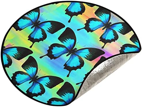 Кигаи Акварел Сина Пеперутка   Полиестерски Материјал Елка Мат, Може да се Користи За Божиќ Партија Дома Декорација, Создаде Забава За Вашиот