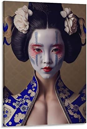 Јапонски гејша надреалист, гејша стил artидни уметнички постери wallидни уметнички слики платно wallид декор дома украс дневна соба декор естетски