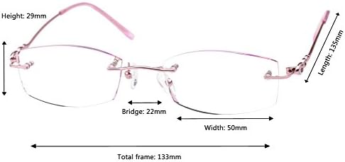 СОЛАЛА Затемнети Виолетови Леќи Дијамантски Исечени Рабови Очила За Читање Без Раб со Кристали