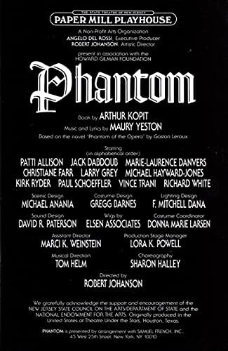 Мори Јестон „Фантом“ Артур Копит/Ричард Вајт/Мари Лоренс Данверс 1993 Плејхаус на хартија Мил.