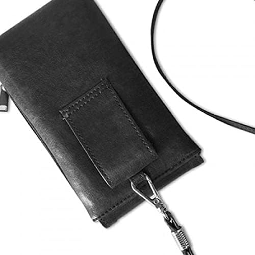 S Art Pattern Phone The Palester чанта што виси мобилна торбичка со црн џеб