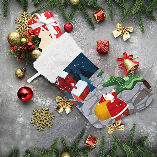 Пимилагу Дедо Мраз сортирање на Божиќни чорапи 1 пакет 17,7 , виси чорапи за Божиќна декорација