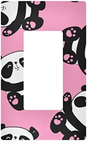 Yyzzh симпатична панда бебе цртан филм карактер розова единечна ганг -рокерска плоча 2,9 x 4,6 лесна излезна wallидна плоча Декорација