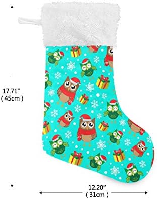 Алаза Божиќни чорапи Божиќни снегулки и подароци Класични персонализирани големи декорации за порибување за семејни сезонски празници