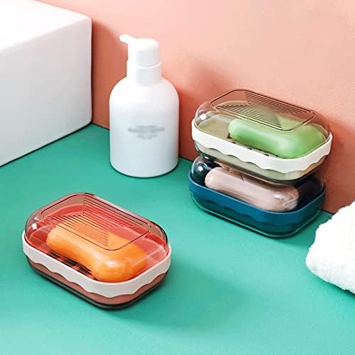 Amayyafzh сапун сапун, транспарентна пластична сапунска кутија држач преносен транспарентен сапун кутија кутија за домаќинства