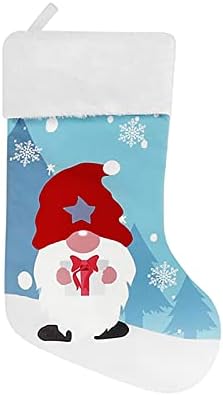 Божиќни чорапи 18 Голем украс за божиќни порибување Божиќни чорапи со факс пената за украси за новогодишни украси за домашни права мини