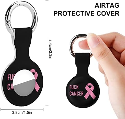 Cancer Го Ракот Отпечатена Силиконска Кутија За Воздушни Ознаки Со Заштитен Капак За Приврзоци Држач За Додатоци За Пронаоѓач На Воздушни Ознаки