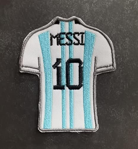Играч на Аргентина бр.10 Светски шампион Три starвездени фудбалски спортови Ironелезо на значка за печ