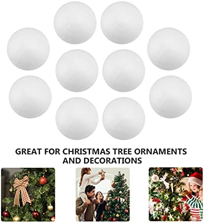 Тофику гроздобер декор 10 парчиња Божиќна декорација Моделирање занаетчиски полистирен топки тркалезни сфери за домашен украс дома