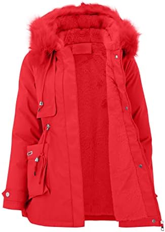 Водмиксиг женски обични јакни зимски основни врвови класично-фит лесна вратоврска јазол маица удобност поштенски палто на палто