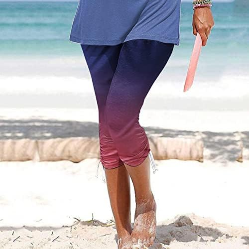 Женски високи половини хеланки атлетски истегнати панталони активни жени цветни печатени обични панталони