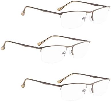 Лур 3 пакува очила за читање полу-раб + 4 пакувања класични очила за читање