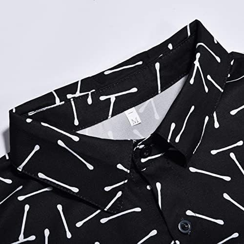 Летни машки костуми за машка облека се поставува печатење плус големина 3xl краток ракав летни облеки обични кошула мажи 3