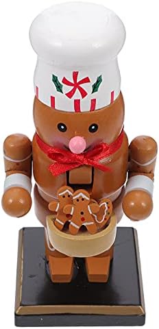 ВЕЕМОН биро Топер 2 парчиња 15. 5см празнична дрвена Божиќна оревокршачка кукла со готвачи капа занаети Божиќ Декоративен сјај за декор