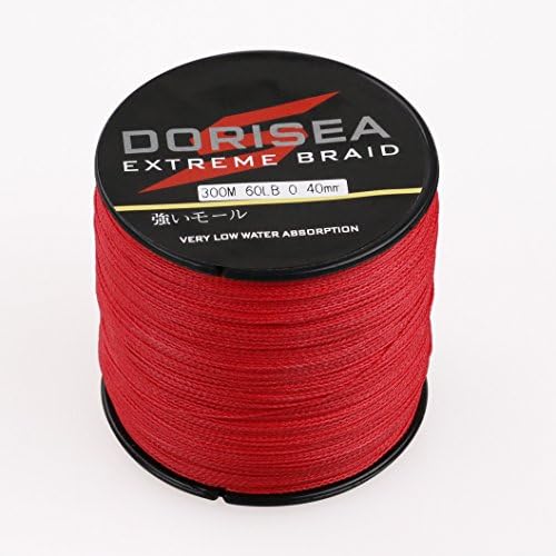 Dorisea Екстремна плетенка PE црвена плетенка риболов линија 109yards-2187yards 6-550lb тест риболов жица риболов жица Суперлајн
