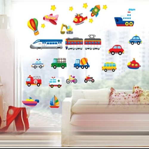 Ноббрим цртани камиони автомобили налепници на wallидови Детска соба wallидни декорации позадина дома украс мурал декора за деца