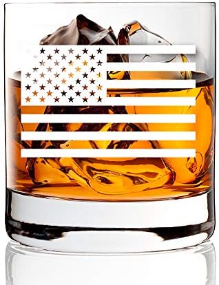 Агмдизајн, Смешни Чаши За Виски Со Американско Знаме, подарок За Атриотизам Стакло за љубител На Виски, Ветерани, Тато, Стара Слава,
