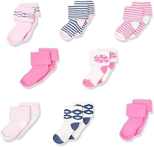 Допрена од природата унисекс бебешки органски памучни чорапи