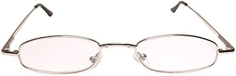 Слаби мини тенок тенки мажички жени правоаголник сребро 3,50 читач на очила за читање