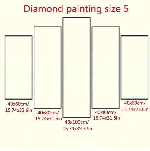 DIY 5D комплети за сликање на дијаманти за возрасни, 5 сетови/парчиња дијамантски вез со целосна вежба кристал ринестон вкрстена