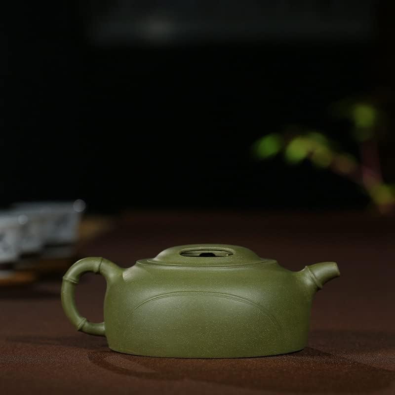 Познато рачно изработено виолетова песочна тенџере сурова руда Република Кина Зелена кал чај од калта сет од кравјо покритие бамбус чајник