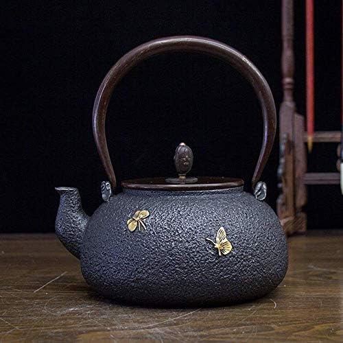 MZXUN леано железо чајник црно леано железо чајник Прекрасна светла шеснаесет шема јапонски чајник како колекционерски компатибилни со лабавиот