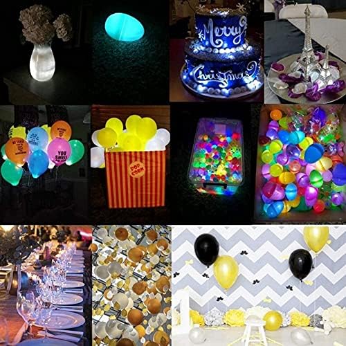 Syksol Guangming - 50 парчиња LED балонски светла мини тркалезни топки светла Индивидуална безжична ламба за флеш топка за Ноќта на вештерките