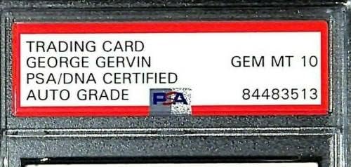 1974 Топс Џорџ ГЕРВИН Потпиша Авто Спарс Дебитант рк 196 Оценето ПСА/ДНК 10 ПЛОЧА - Кошарка Плоча Дебитант Картички