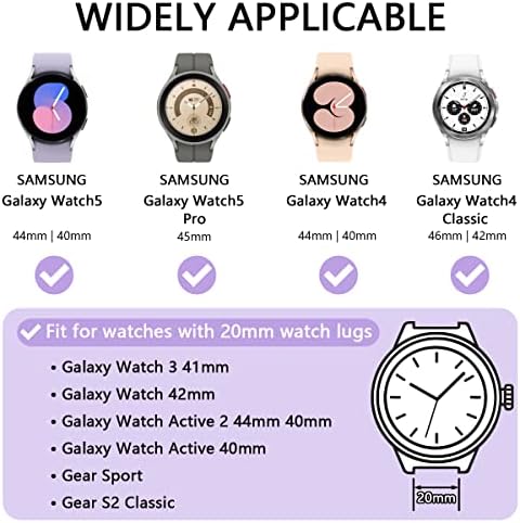 Halljoy for Galaxy Watch 5 Band for Women, врежана каиш за цвеќиња од чипка за Galaxy Watch 4/5 40mm 44mm, Galaxy Watch 4 Classic 42mm 46mm,
