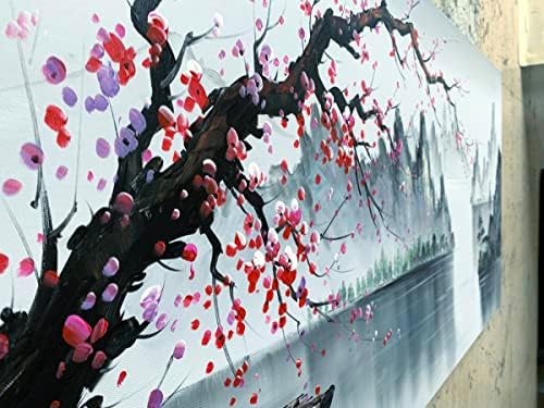 Ајанхуа Традиционално кинески сликарство Шаншуи рачно изработено црно -бело пејзаж платно платно wallидна уметност цвет цвет уметнички