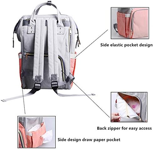 Мултифункционална Торба За Пелени за Нега На Бебиња Патнички Ранец Торби За Пелени Чанти Голем Капацитет
