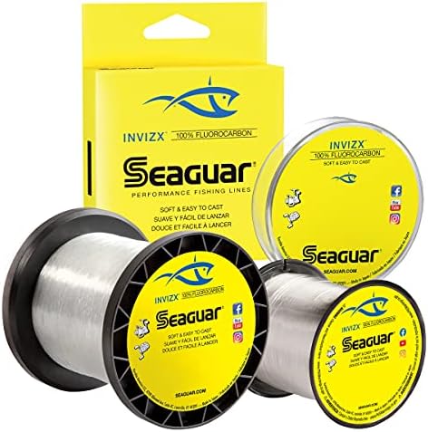Seaguar, Innizx Fluorwate Fluoorocarbon Line, 600 јарди, тестирани 17 фунти.009 дијаметар, практично невидлив, чист