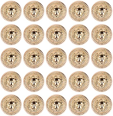 Framendino, 30 пакувања 23мм метални лавови за шиење копчиња гроздобер злато копче за мажи жени
