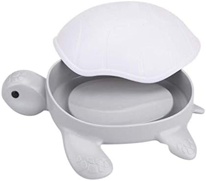 Пенгруи тоалет цртан филм морски желки сапун кутија со обвивка за сапун сапун сапун сапун сапун за туш, сива