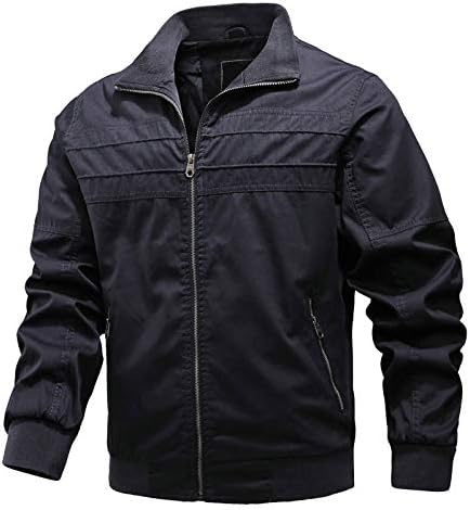 АДССДК бомбаш јакна за мажи, зимски пресек модерно палто со велосипедизам со целосен ракав памук лап -јакна вградена топла19