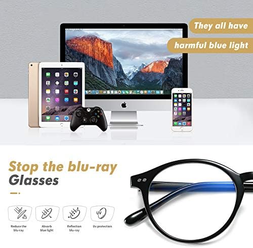 Хилбалм 3 Спакувајте Сини Очила За Блокирање На Светлина Жени И Маж Компјутерски Очила Очила За Рамки