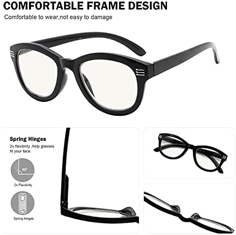 Eyekepper 4 пакет Прогресивни очила за читање на мултифокус Сино светло блокирање за жени катје мултифокални читатели