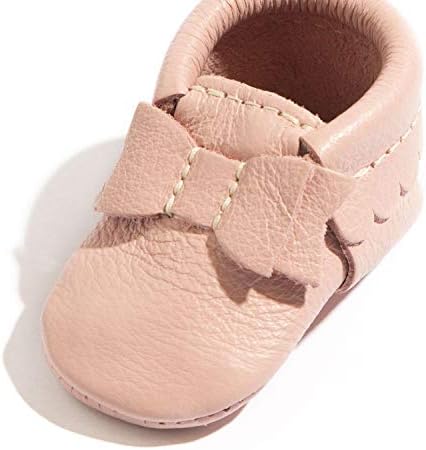 Свежо одбрано - Прв пар мека единствена руменило со руменило мокасини - чевли за девојчиња од новороденче - Големина 0 во повеќе бои
