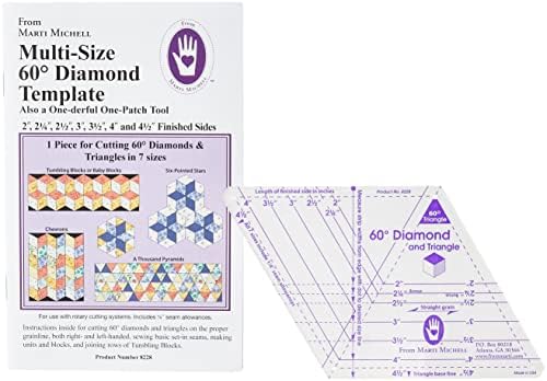 Марти Микел 60 степени дијамант и триаголник 1-делумен шаблони за 1-ред