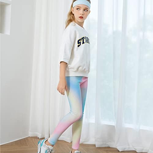 Девојки атлетски хеланки затегнати тренингот за вежбање јога активни тесни слаби панталони со висока половината 4-13 години